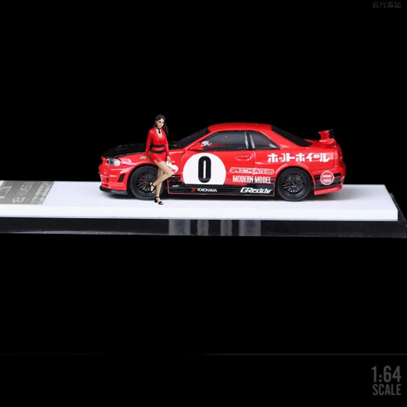 1:64 Scale Nissan Skyline GT-R R34 Figures Normal Version