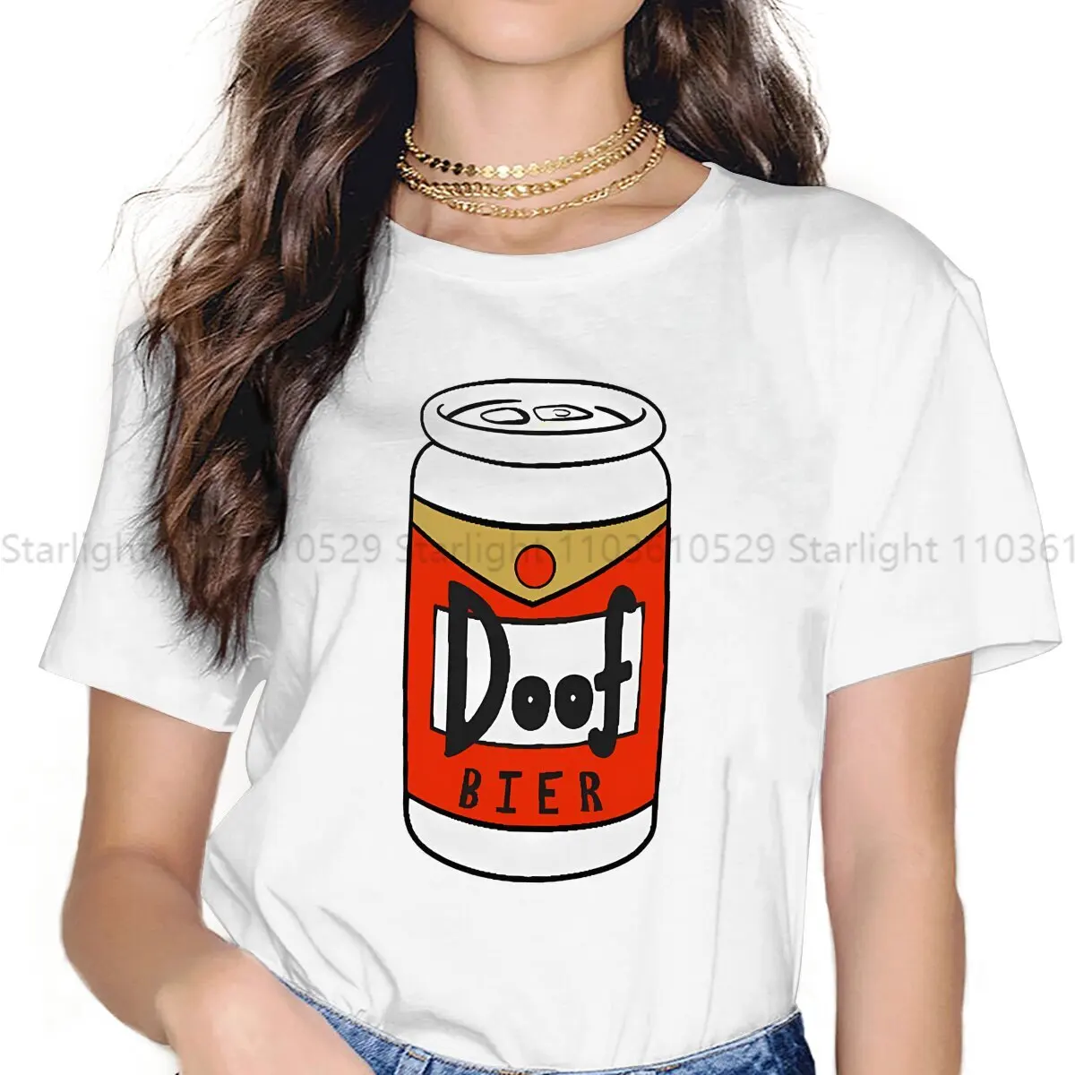 

Dumb In German Women's T Shirt Duff Beer Ladies Tees Harajuku Polyester Tops Basic Tshirt y2k Fashion