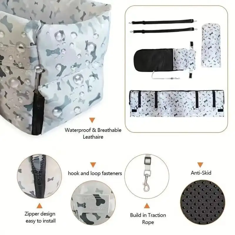 Title 1, Waterproof Cat Dog Car Seat Cover Print Mat Tra...