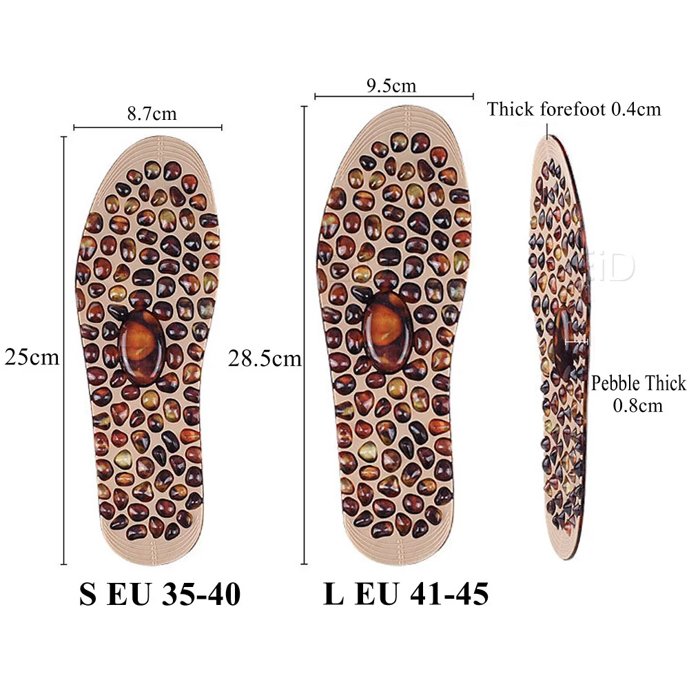 EiD Hochwertige Cobble Massage Magnetische Einlegesohlen Fuß Akupressur Schuhpolster Therapie Schlankheits-Einlegesohlen für Gewichtsverlust Mann Frauen – Detail 26