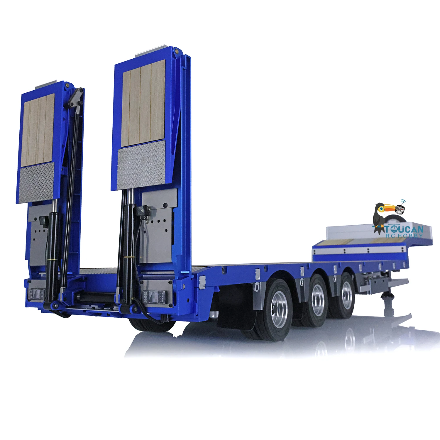 NOOXION 1/14 3 Axles Gooseneck Trailer Metal CNC Trailers UBEC for RC Tractor Trucks Cars Model Painted Toy with Servo THZH1752 3