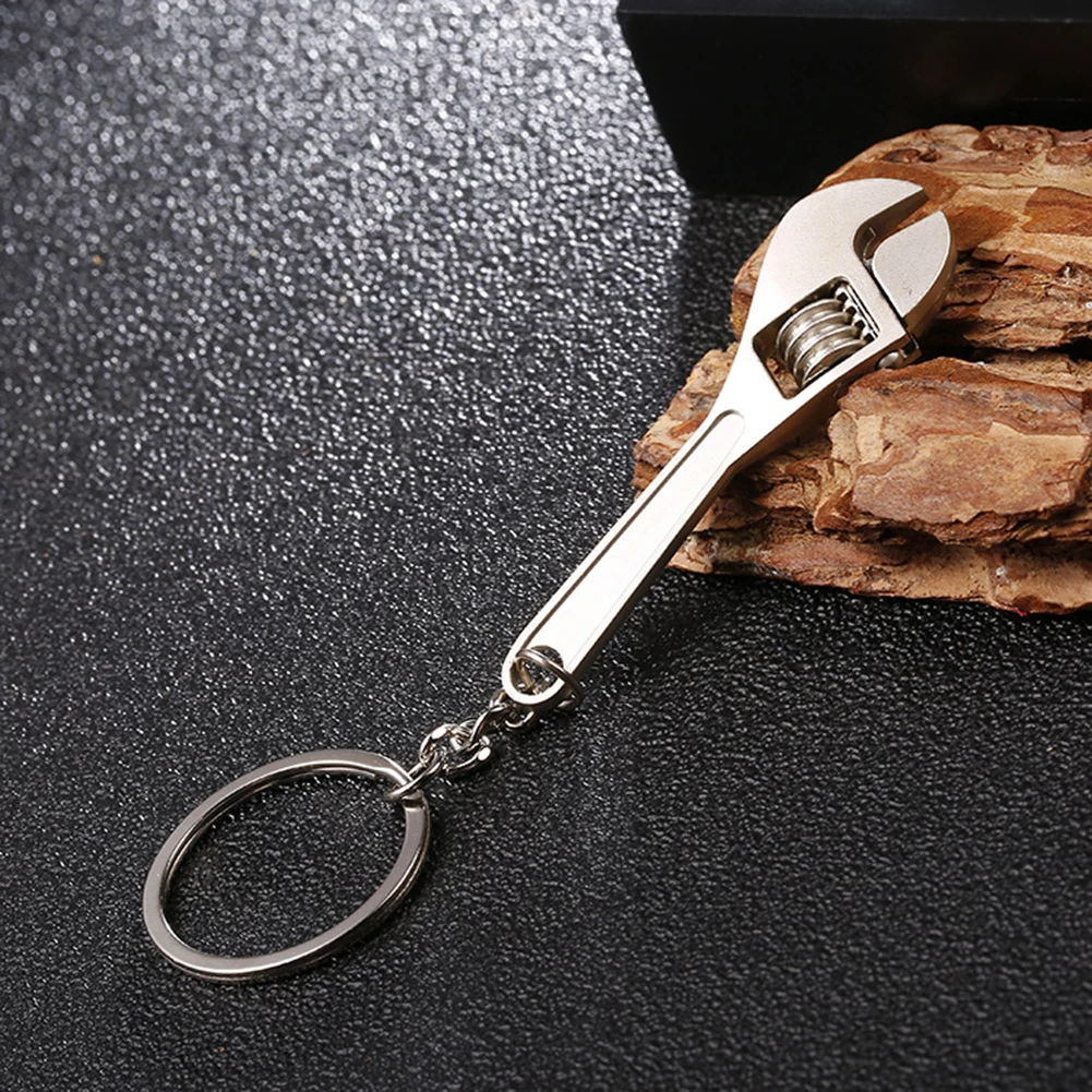 Mini Wrench Keychain Car Metal Adjustable Universal Spanner Repair Hand Tools