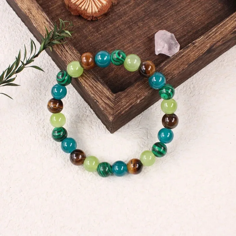 Womens Bohemian Tiki Bracelet with Tiger Eye Stone for Teachers Day