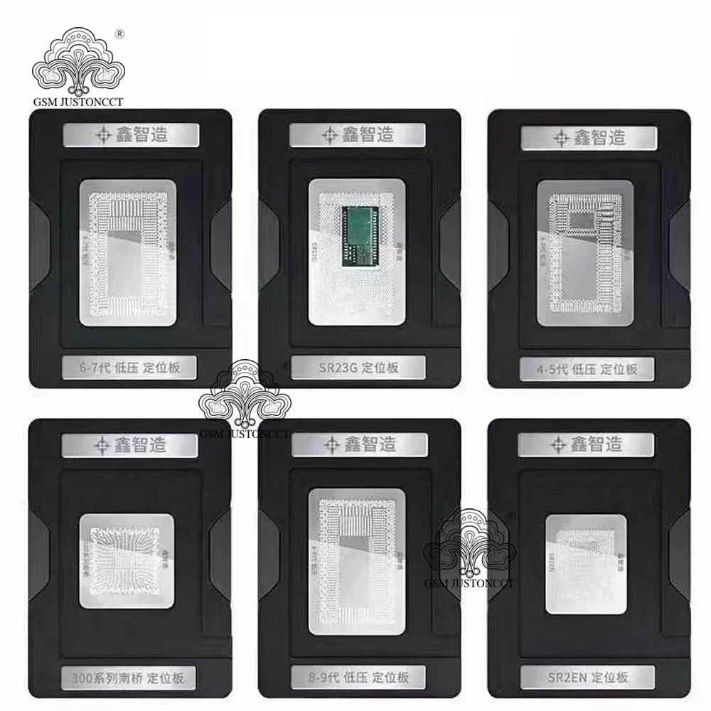 Xinzhizao Mac Cpu Bga Reballing Stencil Kit Per Macbook 2010-Air Pro Piastra Di Posizionamento Magnetica Universale Tavolo Per Impianti In Rete Stagna