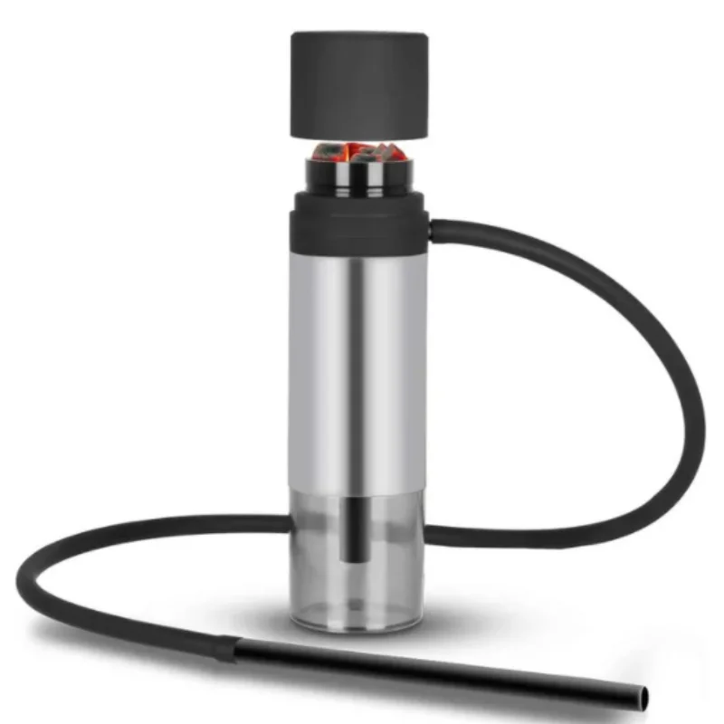 Hookah Set Luxury Shisha Hookah Cup with Ceramic Tobacco Bowl Silicone Hose Complete Chicha for Car Smoking Grass Portable Sisha Hooka Set