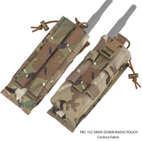 Radio Pouch Walkie-Talkie Bag PRC 152 Drop-down Radios Outdoor Tool MOLLE Belt Pouches for Hunting Vest Plate Carrier 1