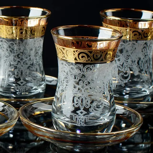 Vintage Turkish Tea Glasses Set
