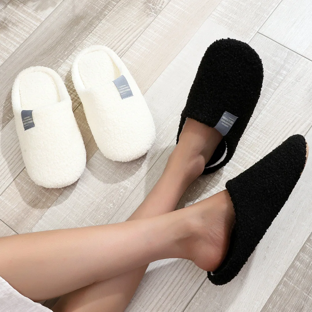 Women Slippers Light House Soft Home Cotton Slipper Winter Indoor Floor Shoes Couples Men Silence Slides Bedroom Flats 2