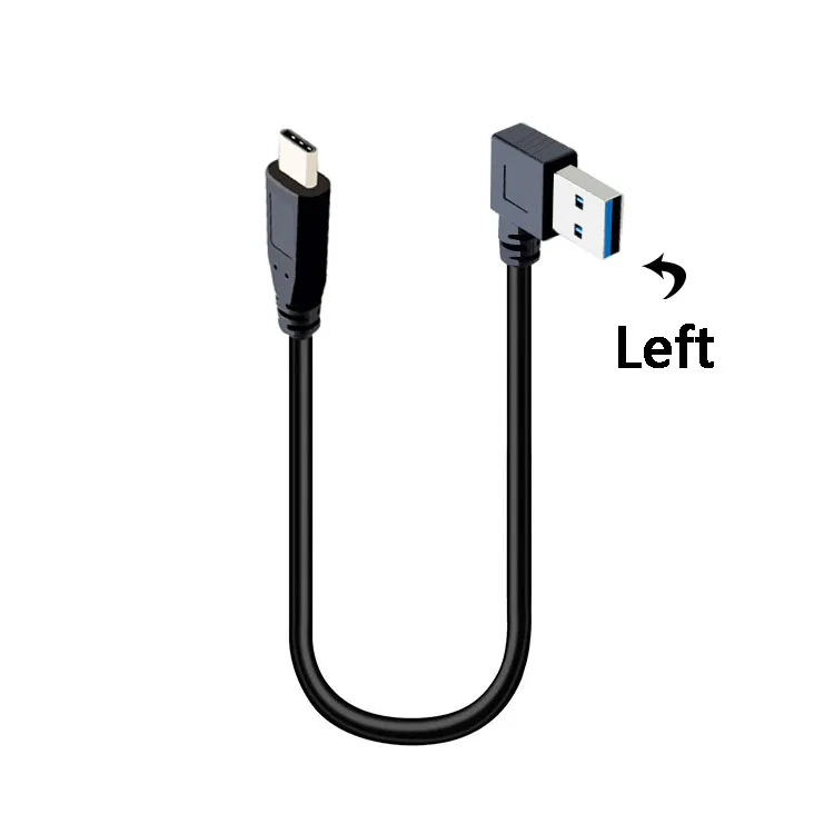 High-Speed USB 3.0 Type A to C Angled Extension Cable