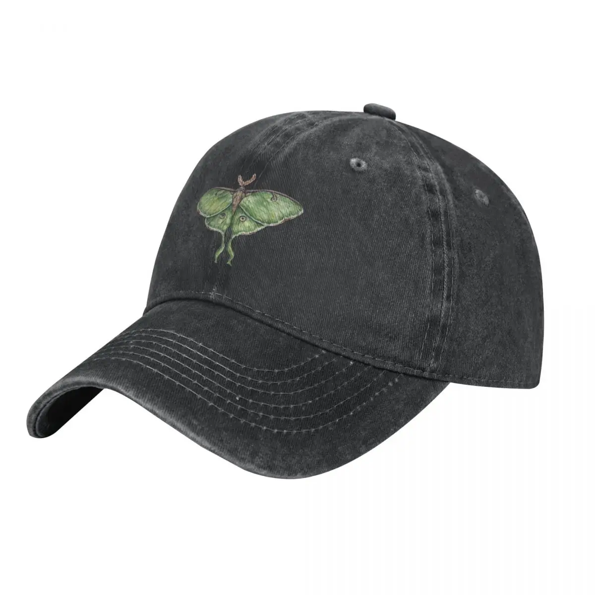 

Luna Moth Cowboy Hat western Hat Fashion Beach Big Size Hat Bobble Baseball Men Women's