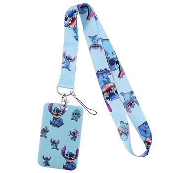 Cute Alien and Angel Credential Holder Cartoon Lanyards for Key Neck Strap For Card Badge Gym Keychain Keyring Accessories Gifts 2