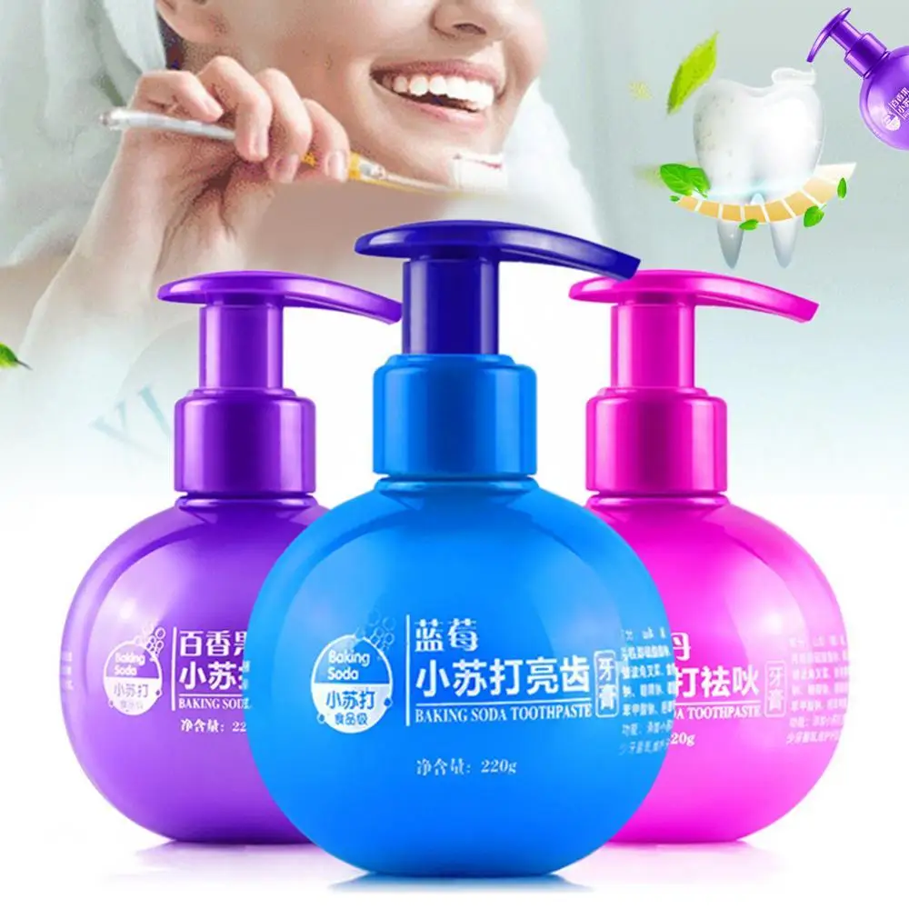 Blueberry Passion Fruit Rambutan Flavor Press Type Soda Toothpaste Teeth Care Household Merchandises/Cleaning Chemicals