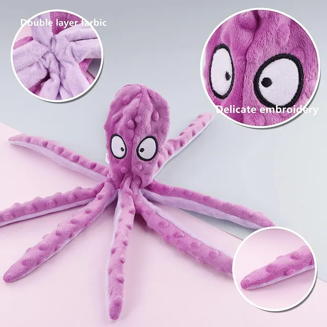 Plush Dog Toys Octopus Squeaky Dog Toys For Teething Soft Durable Interactive Dog Chew Toys For Puppies 4 Plush Dog Toys Octopus Squeaky Dog Toys For Teething Soft Durable Interactive Dog Chew Toys For Puppies 4