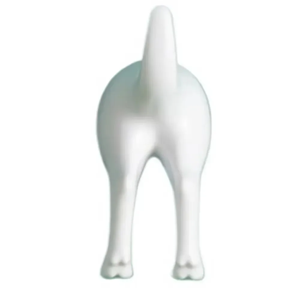 Dog Tail Hooks Hat Coat Key Wall Mounted Hanger Sticker Decoration Creative Tail Kitchen Small Hook Wall Hanging Hole Punching 5