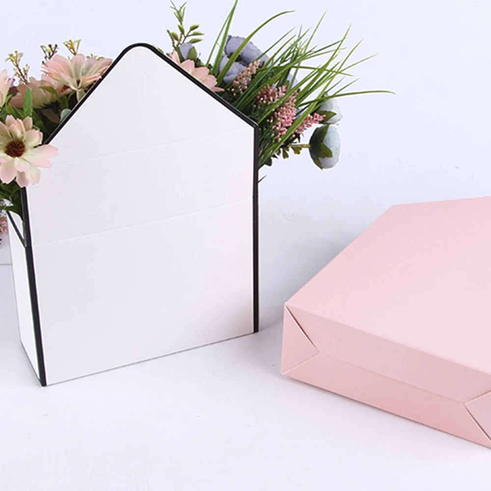 6/12Pcs Envelope Folded Flower Boxes Bouquet Storage Box Creative Wedding Party Valentine's Day Flower Boxes Envelope Box