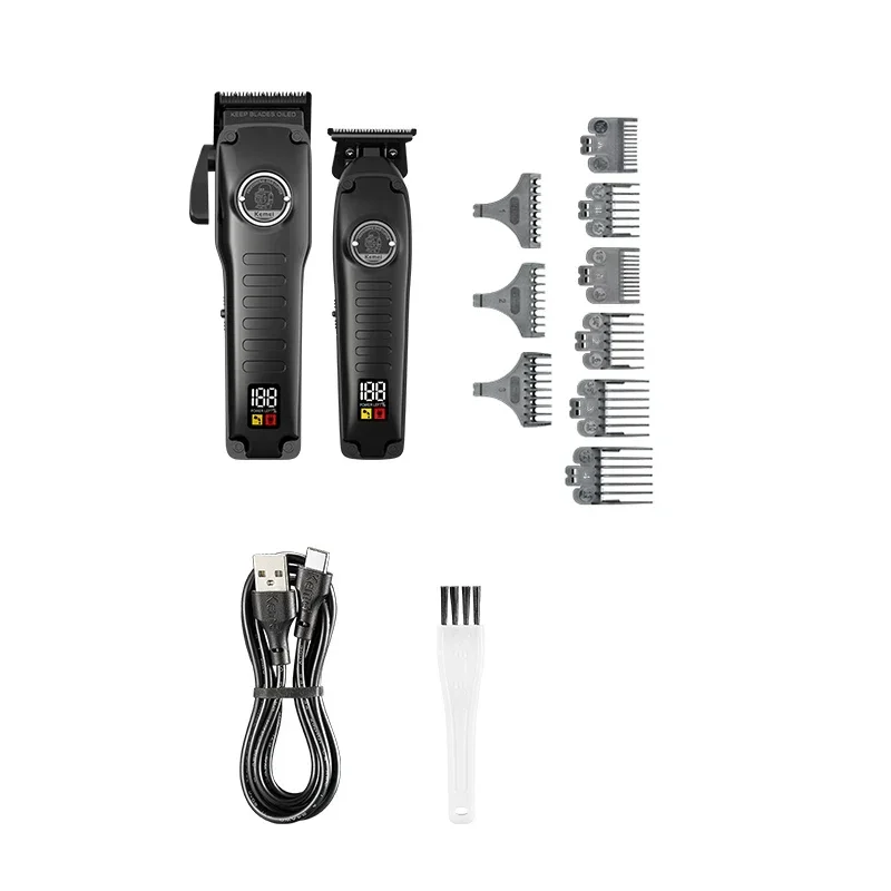 Multifunctional Brushless Motor Hair Trimmer 2pcs km-1827 Pro Electric Bldc Hair Clipper Best Hair Trimmer made in china 4