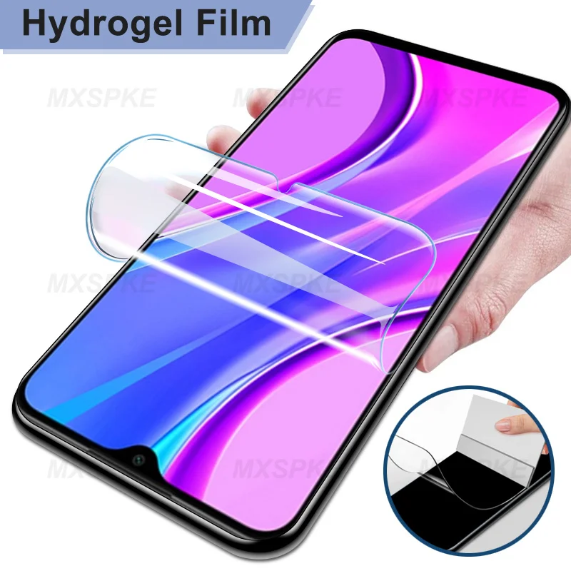 iphone screen protector 3Pcs Hydrogel Film on For Xiaomi Redmi Note 9 8 Pro 8T 9T 9S Screen Protector For Redmi 9 8 8A 9A 9C NFC 9i 9T 9AT 10X Pro Film mobile protector