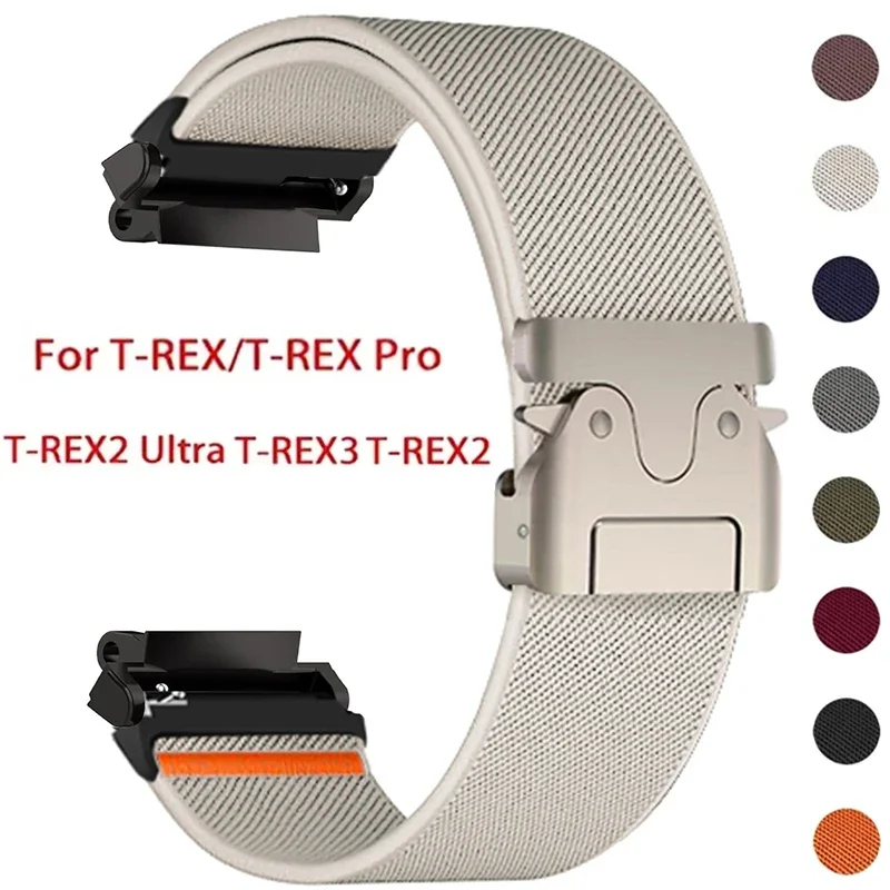 Nova pulseira de náilon para amazfit t-rex 2 3 relógio ultra elástico esportes loop relógio de pulso pulseira correa para amazfit trex pro t rex