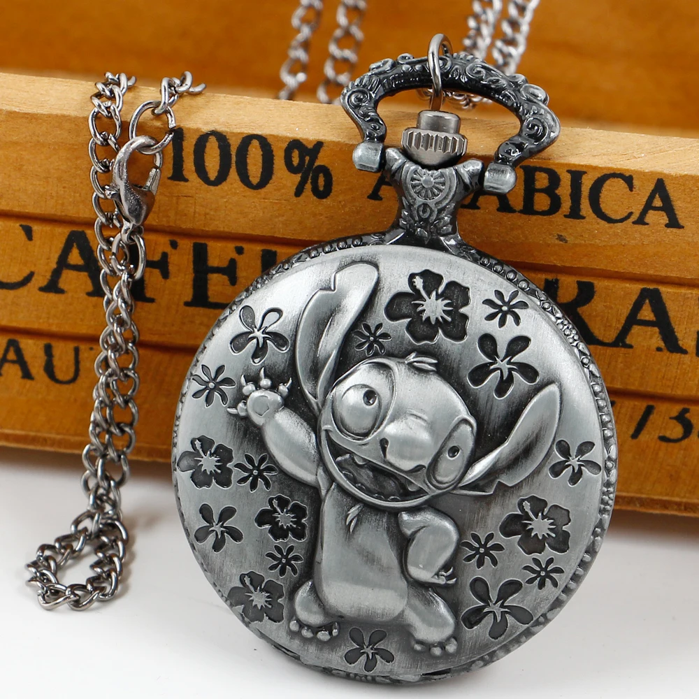 Quartz Movement Pocket Watches Anime Personality Creative Pocket FOB Watch Pendant For Children Boy Girl reloj images - 6