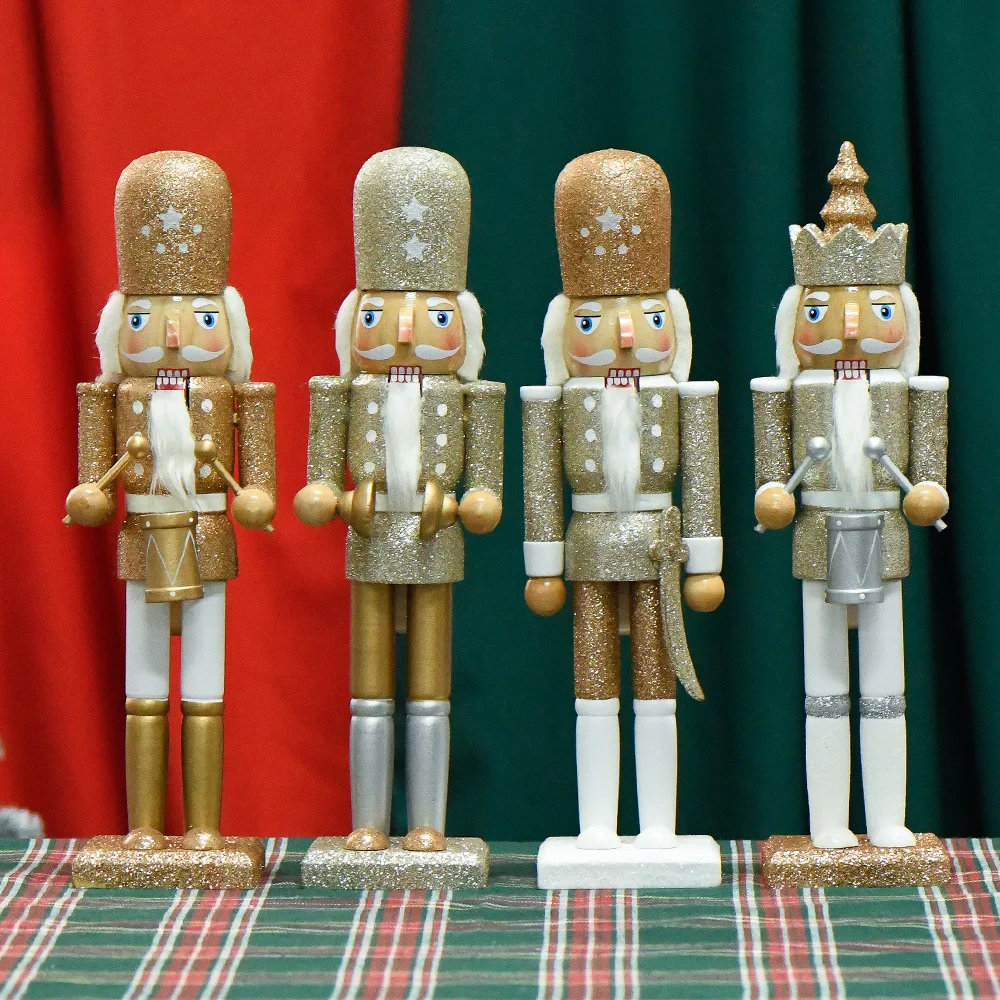 

Wooden Platinum Nutcracker Soldier Figurines, Ornaments, Nutcracker Puppet Desktop Crafts, Kids Gifts, Christmas Home Decoration