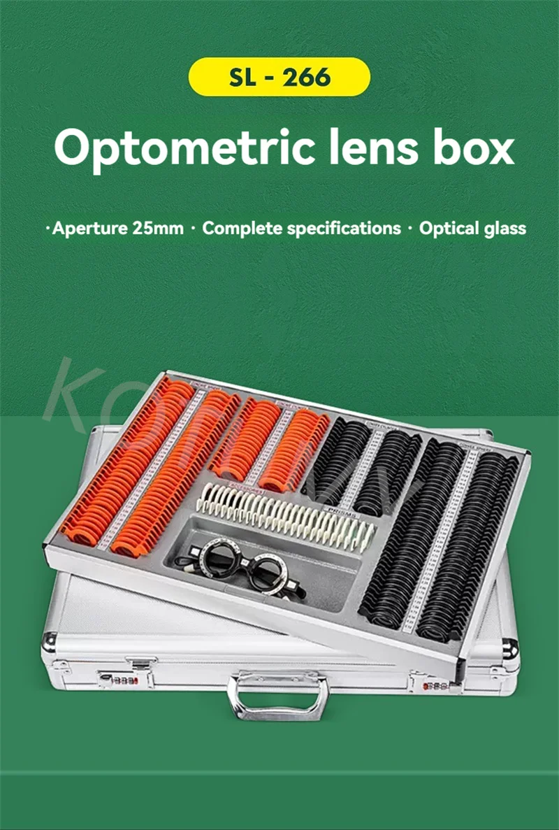 266 Professionelle A-Linsen, Sehprüfung, Optometrie-Box, optische Ausrüstung, Kunststoff-Kantenprisma – Detail 1