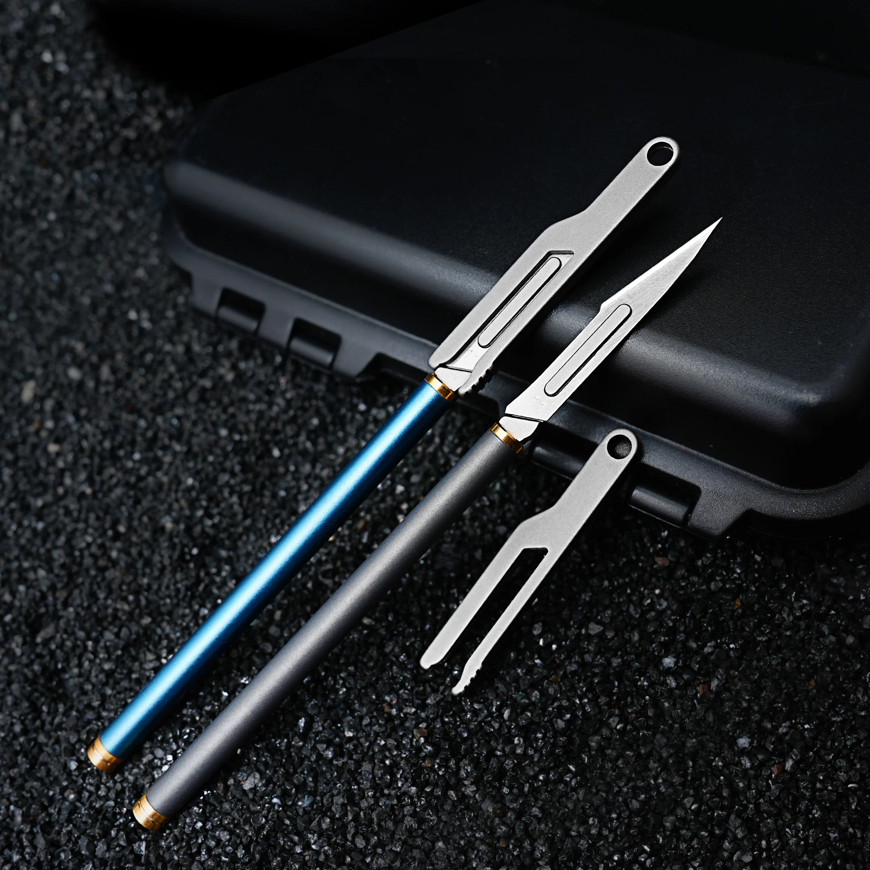

New Titanium Alloy Scalpel Carving Knife No.11 Replaceable Blade High Quality Sharp Portable EDC Multifunctional Tool