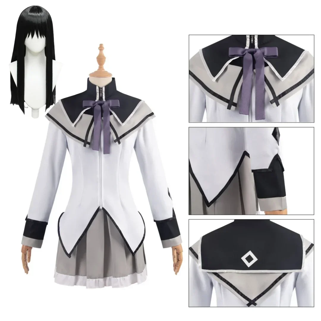 

Костюм для косплея Akemi Homura парики аниме одежда для женщин боевая униформа чулки Akemi Homura наряды