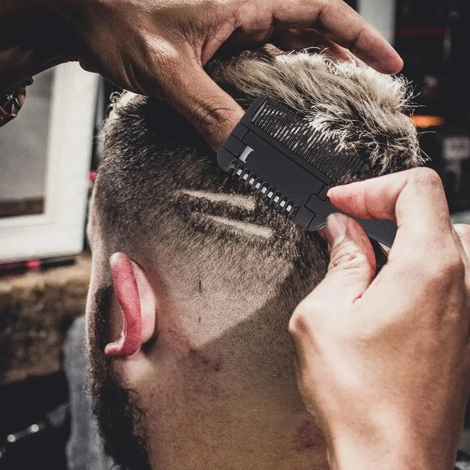 Thinning Comb Portable HairStainless Old-fashioned Clipper Hair Steel Double Edge Blade Salon Home Use Self Cutting Bang Tools