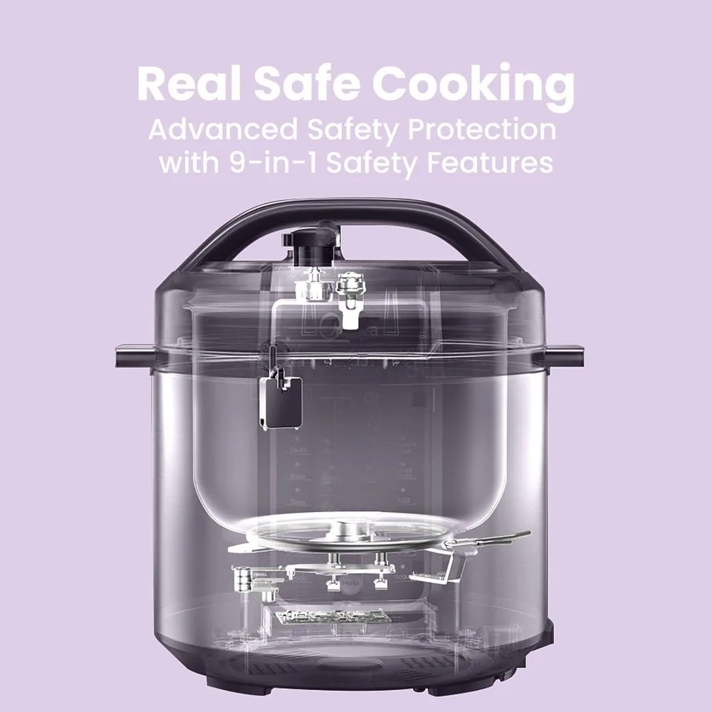 Pressure Cooker 6 Quart with 12 Presets, Multi-Functional Programmable Slow Cooker, Rice Cooker, Sauté pan, Warmer and More 5