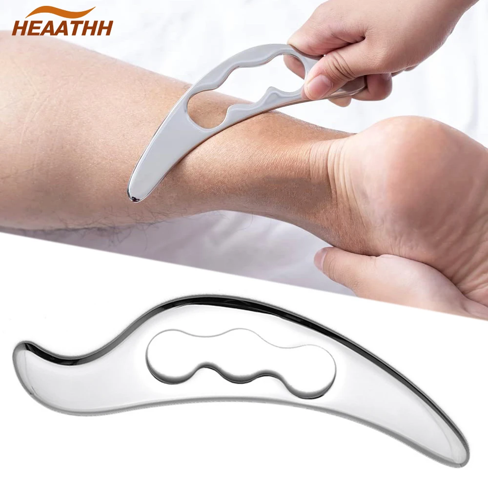 Stainless Steel Gua Sha Massager Muscle Myofascial Scraping Physical Therapy Tools for Soft Tissue Body Massage Pain Relieve