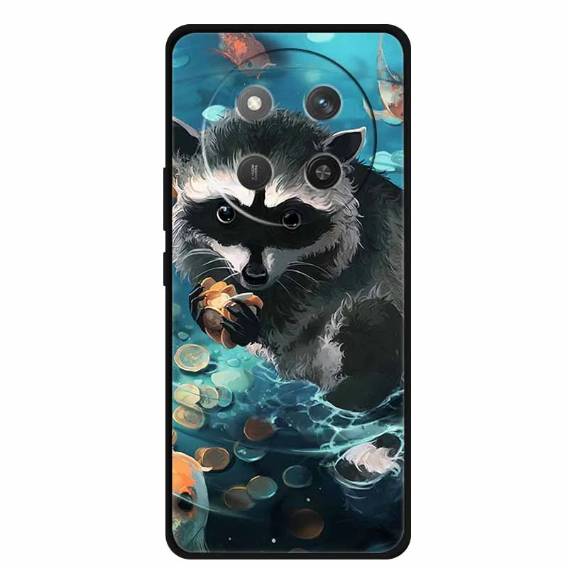 Cat Print Soft TPU Silicone Phone Cover - Lovely Painted Design