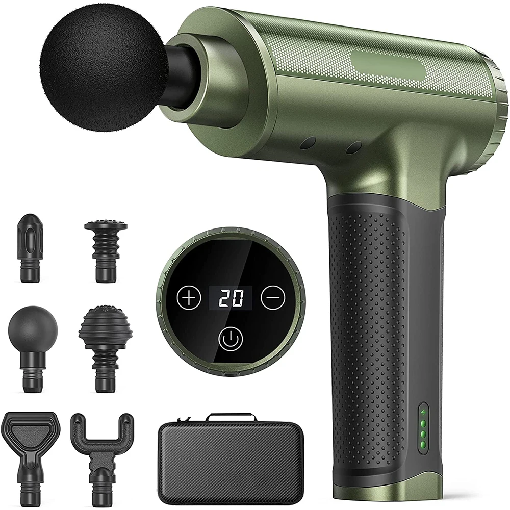 

17V LCD Display Electric Massage Gun Professional Deep Muscle Massager Fascial Gun Body Massage Relaxation Fitness Pain Relief