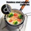 Stainless Steel Single Handle Basket Dense Hole Colander Vegetable Washing Basket Multi-purpose Kitchen Basin organizers storage 2