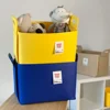 Fashion New Washable Wool felt Fabric Folding CD Storage Box Foldable Bins Toys Organizer With Lid Storage Basket Laundry Basket 1