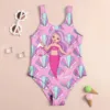 Summer Children's Swimsuit Cartoon Mermaid 3d Print Miniso Cute Girl Swimsuit Beach Children's Clothing Vacation Baby Swimsuit 3