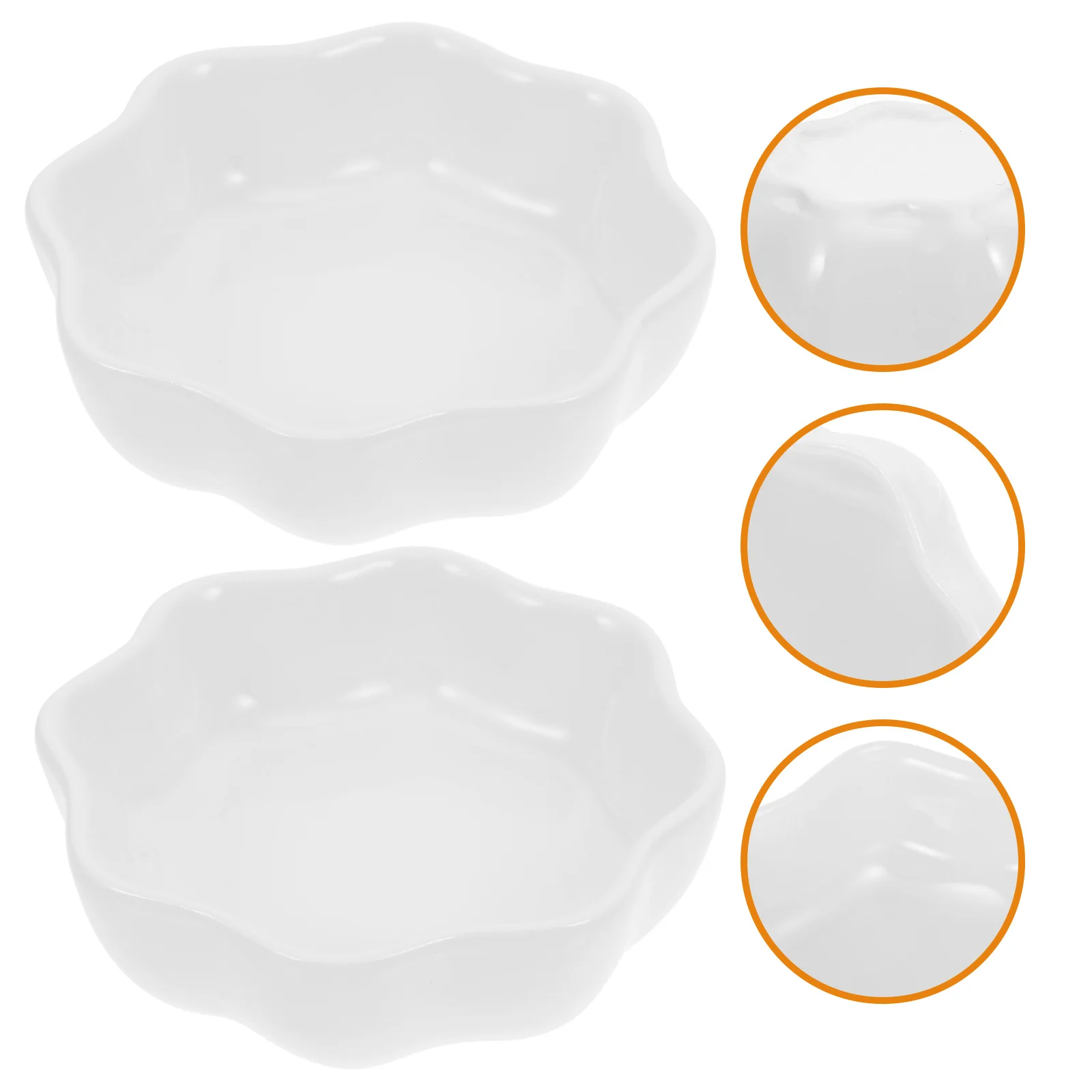 

2 Pcs Hamster Ceramic Bowl Chinchilla Supply Washable Household Feeder Wear-resistant Ceramics Feeding