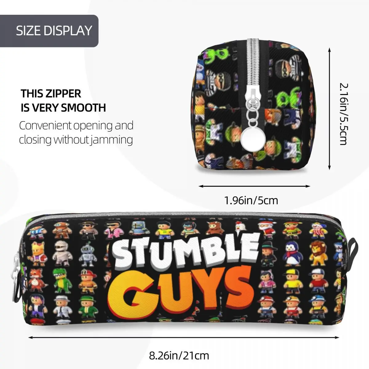 New Stumble Guys Game Cartoon Pencil Case Pencil Pouch Pen Box for Student Big Capacity Bag Students School Gift Stationery