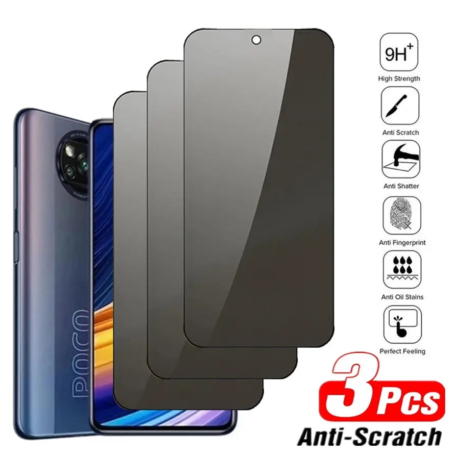 

Privacy Glass For Xiaomi Poco X3 NFC X4 GT X5 Pro 5G M5 M4 M3 F4 F3 F2 Redmi 10 9 8 7 9A 9C 9T 10A 10C Anti-Spy Screen Protector