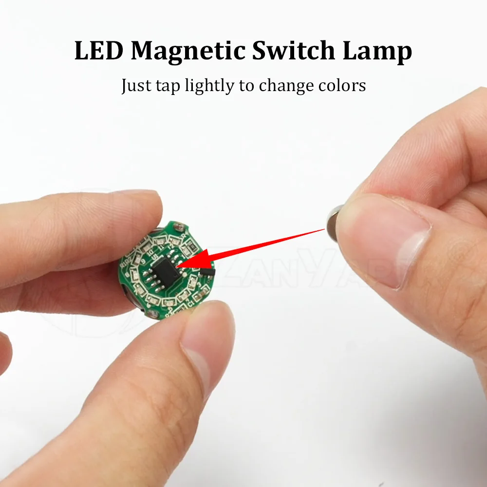 لمصباح LED بحلقة مختبر بامبو مع التحكم المغناطيسي DIY أجزاء نموذج الطباعة ثلاثية الأبعاد للطابعة ثلاثية الأبعاد