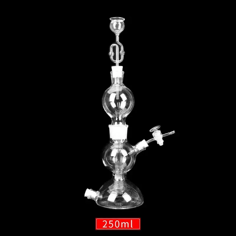 125/250ml Kipp's Apparatus ;Hydrogen Generating Glass Device;Gas Generating Device Lab Supplies,Carbon Dioxide Production
