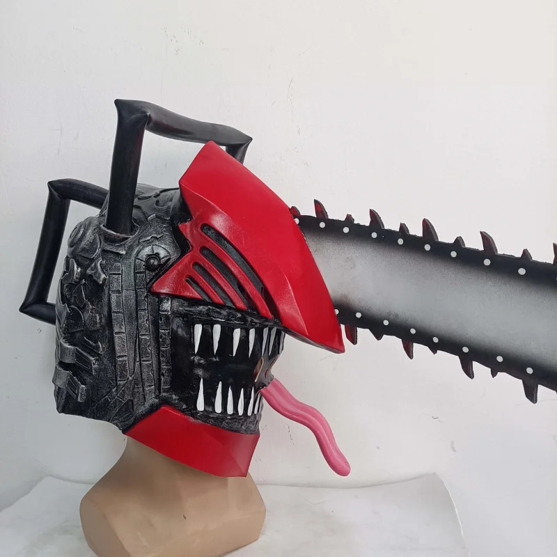  Anime Chainsaw Man Mask, Bloody Pochita Denji Mask, Denji  Headwear for Halloween Cosplay Masquerade Party (Latex) : Toys & Games