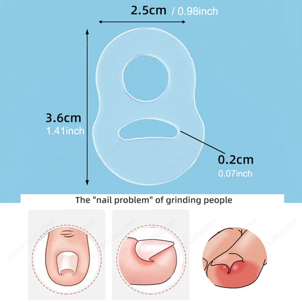 Silicone Ingrown Toenail Correction Tool Invisible Straightening Protector Durable reusable