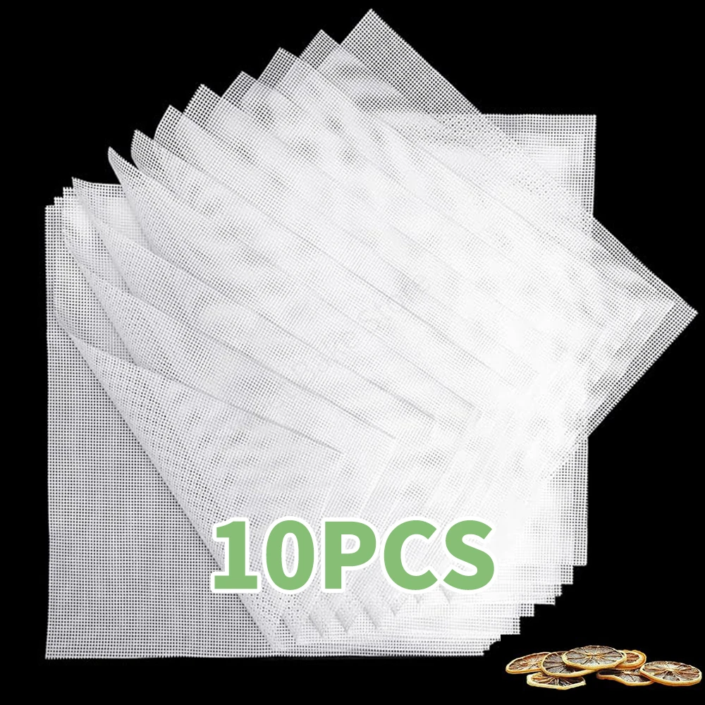 10Pcs Silicone Dehydrator Sheets Non Stick Food Fruit Dehydrator Mats Reusable Steamer Mesh Mat for Fruit Dryer Baking Tools silicone dehydrator mats