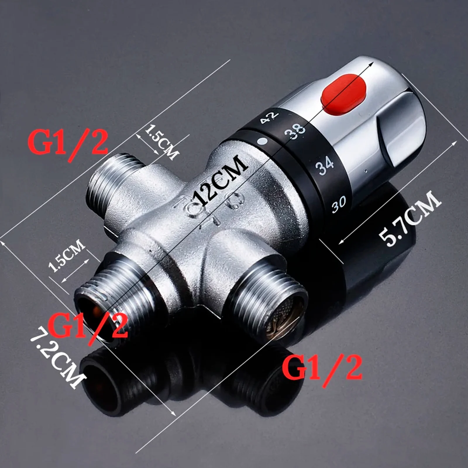 ULGKSD Thermostatic Brass Cartridge G1/2 = DN15 Mixer Valve Hot Cold Water Temperature Control Mixing Bathroom Accessories