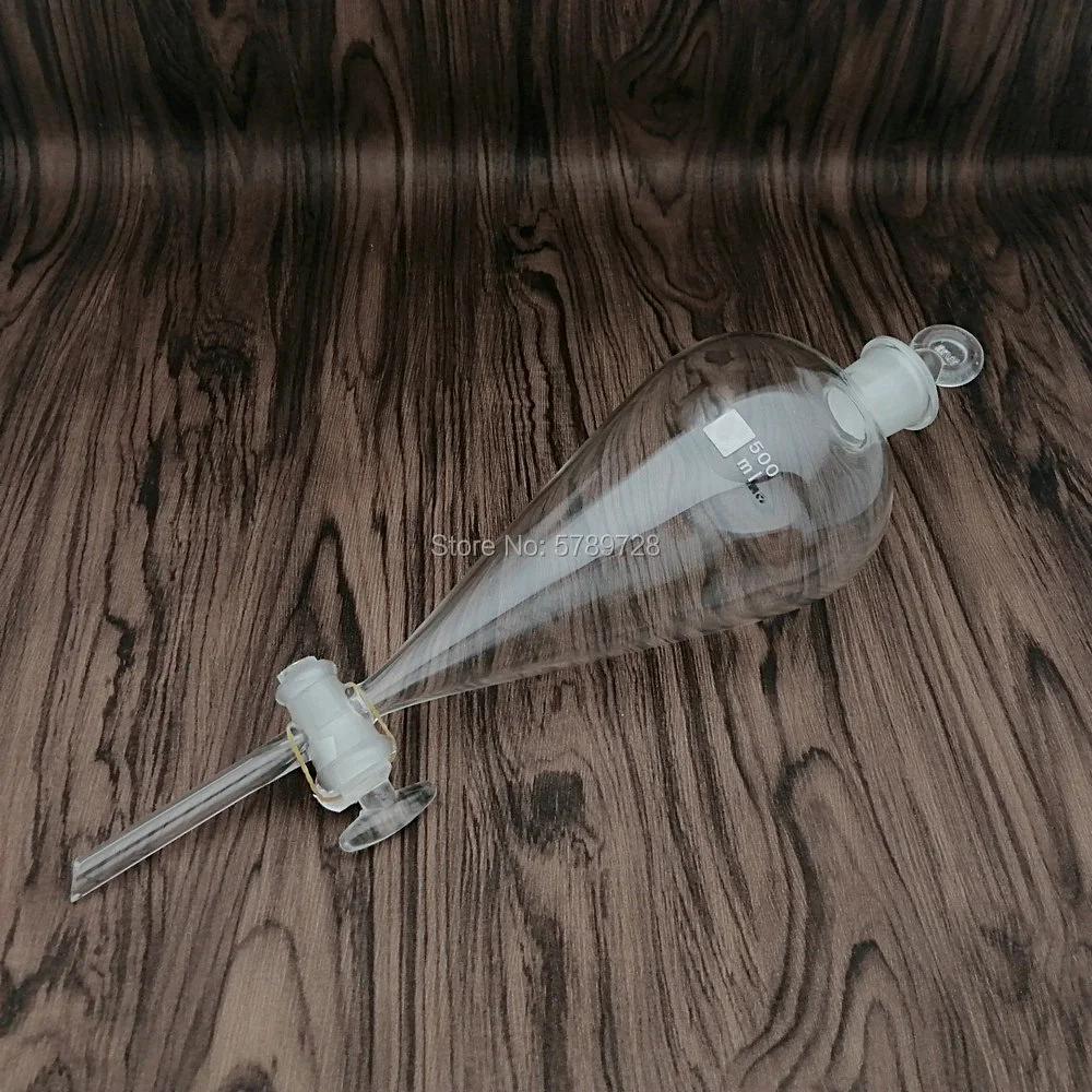 Laboratory 60 to 1000ml Glass Pear-Shaped Separatory Funnel Dropping funnel Used to Eurify Essential Oil Chemical Experiment