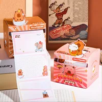 256Sheets Cartoon Capybara Posits Sticky Paper Pads Stationery Stickers Posted It Memo Notepad Notebook Message Notes Sticker 1