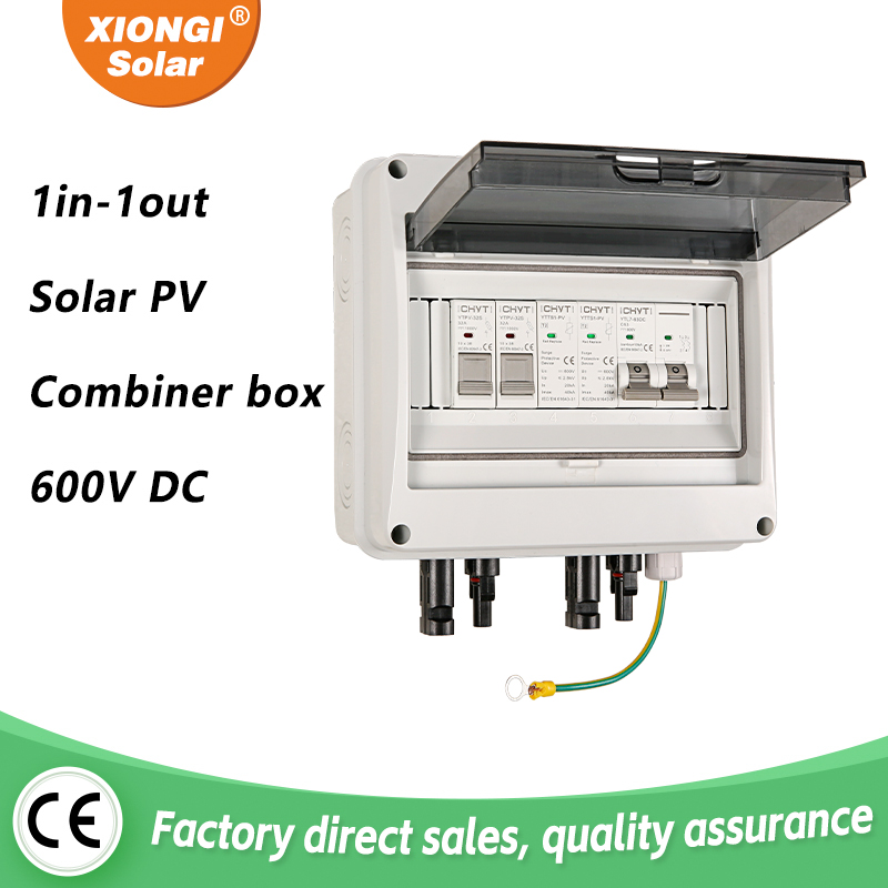 1 Input 1 Output Solar photovoltaic PV Combiner Box Lightning Protection DC Pull-out Fuse MCB SPD Waterproof Distribution boxes