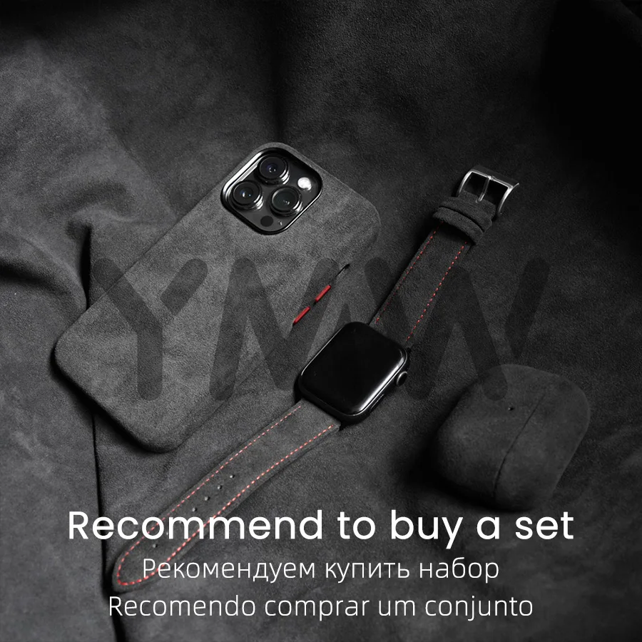 Фото Магнитный чехол с алькантарой для iPhone 15 Pro Max 14 13 12 mini, Роскошные замшевые чехлы для телефона из искусственной кожи Supercar №4