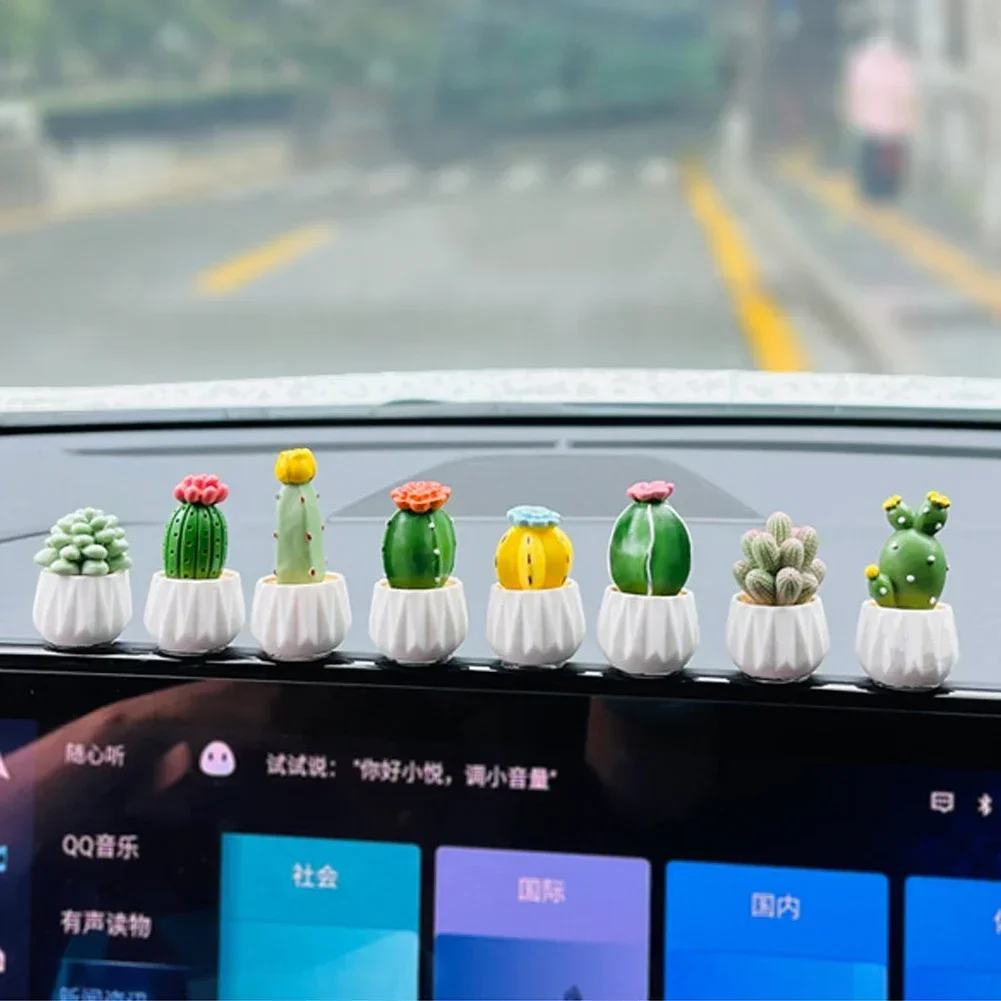 귀여운 다육 식물 자석 메시지 스티커, 3D 주방 냉장고 자석 단추 선인장 장식, 자동차 인테리어 액세서리
