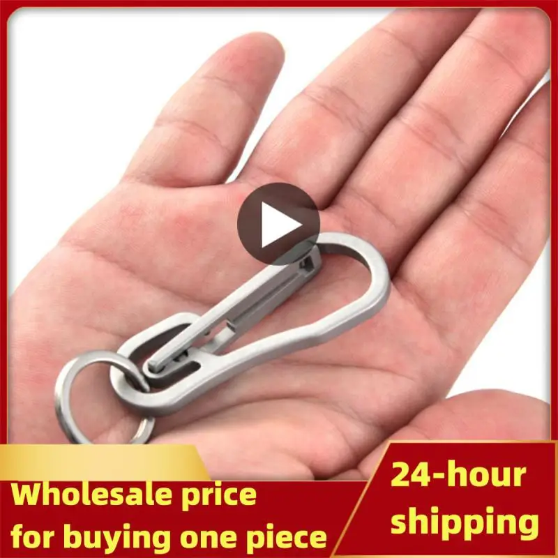 

Carabiner EDC Outdoor Tool Titanium Steel Keychain Buckle Key Ring Climbing Mountaineering Accessories Outdoor Tool